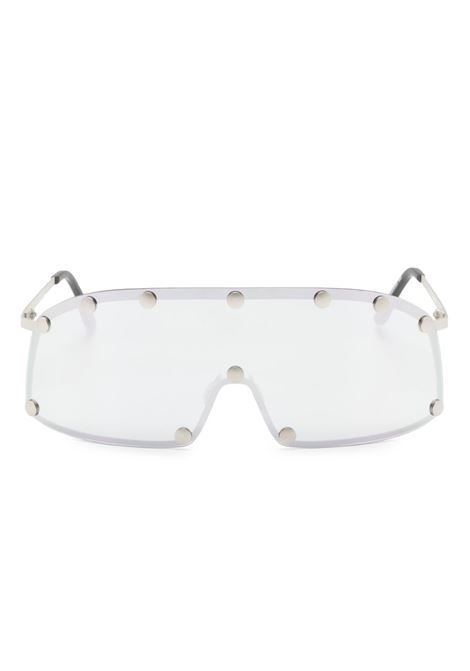 Occhiali da sole Shielding in argento Rick owens - unisex